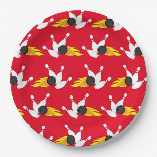 Assiettes En Carton Bowling Anniversaire de enfant Party Cute Sports