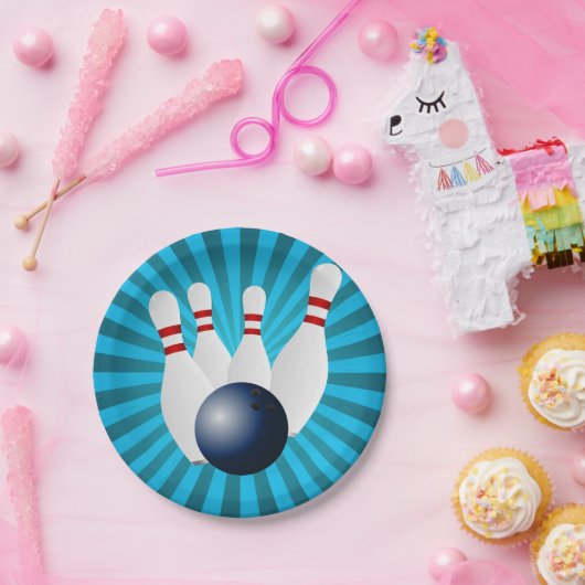 Assiettes En Carton Bowling fête d'anniversaire (Fête)