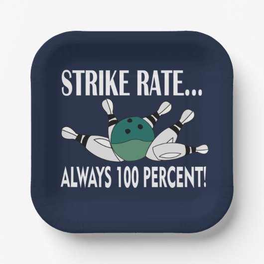 Assiettes En Carton Bowling Pin Ball Strike Team Party (Recto)