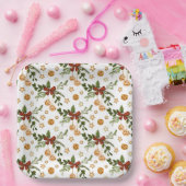 Assiettes En Carton Bows rouges et cloches à mâchoires (Fête)