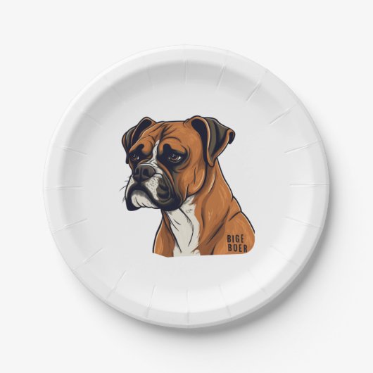 Assiettes En Carton Boxer Bark Designs Punchy Graphic designs (Devant)