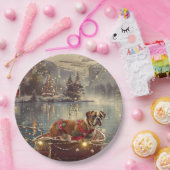 Assiettes En Carton Boxer Christmas Festive Voyage (Fête)