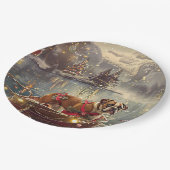 Assiettes En Carton Boxer Christmas Festive Voyage (Angle)