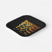Assiettes En Carton Boxer Graphisme Word Art (Angulaire)