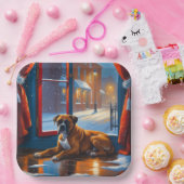 Assiettes En Carton Boxer with Christmas Lights Holiday (Fête)