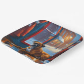 Assiettes En Carton Boxer with Christmas Lights Holiday (Angulaire)