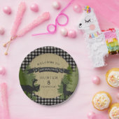 Assiettes En Carton Boy Anniversaire de fête Rustic Black Deer Antler  (Fête)