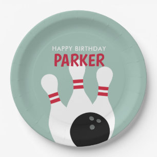 Assiettes En Carton Boy Bowling fête d'anniversaire