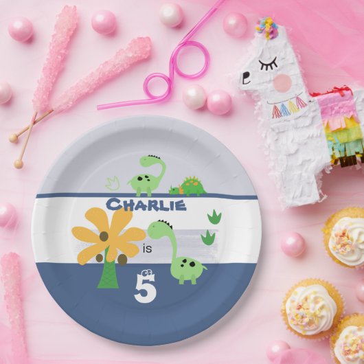 Assiettes En Carton Boy Dinosaur Jurassic fête d'anniversaire (Fête)