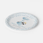 Assiettes En Carton Boy Panda `Bear Blue Balloon Baby shower (Angle)