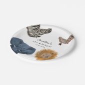 Assiettes En Carton Boy Safari Zoo Animaux Fête d'anniversaire (Angle)