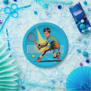 Assiettes En Carton Boy Tennis Anniversaire Party