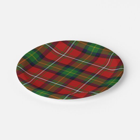Assiettes En Carton Boyd Tartan (Angle)