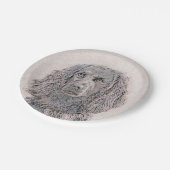 Assiettes En Carton Boykin Spaniel Paining - Cute Original Dog Art (Angle)