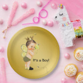 Assiettes En Carton Boys Bumble Bee Baby shower (Fête)