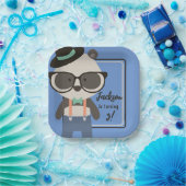 Assiettes En Carton Boys Hipster Mister Panda Bear Anniversaire (Fête)