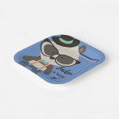 Assiettes En Carton Boys Hipster Mister Panda Bear Anniversaire (Angulaire)
