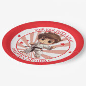 Assiettes En Carton Boy's Karate Martial Arts fête d'anniversaire (Angle)