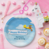 Assiettes En Carton Boys mignon Voyage avion Anniversaire de enfant pe (Fête)
