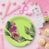 Assiettes En Carton Branche cerise sur vert par Linandara (Fête)