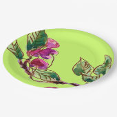 Assiettes En Carton Branche cerise sur vert par Linandara (Angle)