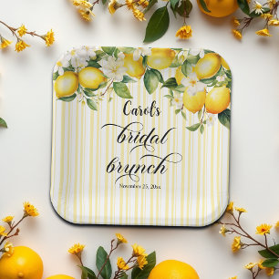Assiettes En Carton Branche de citron Méditerranéen Brunch de mariage