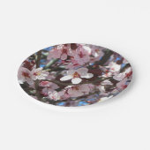 Assiettes En Carton Branche de fleurs roses Printemps Floral (Angle)