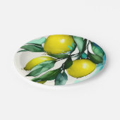 Assiettes En Carton Branche du citron (Angle)