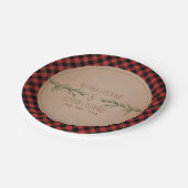 Assiettes En Carton Branches à feuillage persistant Mariage (Angle)