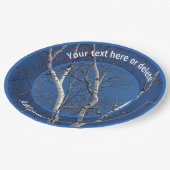 Assiettes En Carton Branches d'arbre à bouleau blanc Fête personnalisé (Angle)