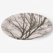 Assiettes En Carton Branches d'arbre Brown rose pâle (Angle)