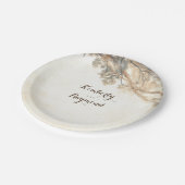 Assiettes En Carton Branches d'arbre rustique (Angle)