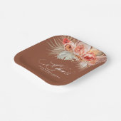 Assiettes En Carton Bravo Rust Terracotta Floral Pampas Grass (Angulaire)