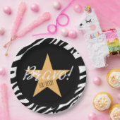 ASSIETTES EN CARTON "BRAVO ! TU ROCK !" (Fête)