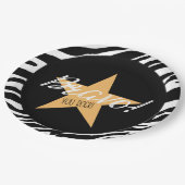 ASSIETTES EN CARTON "BRAVO ! TU ROCK !" (Angle)