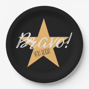 ASSIETTES EN CARTON "BRAVO ! VOUS BASCULEZ ! "