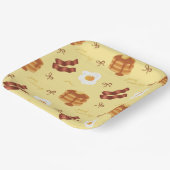 Assiettes En Carton Breakfast Brunch Theme Bacon Eggs Pancakes Pattern (Angulaire)
