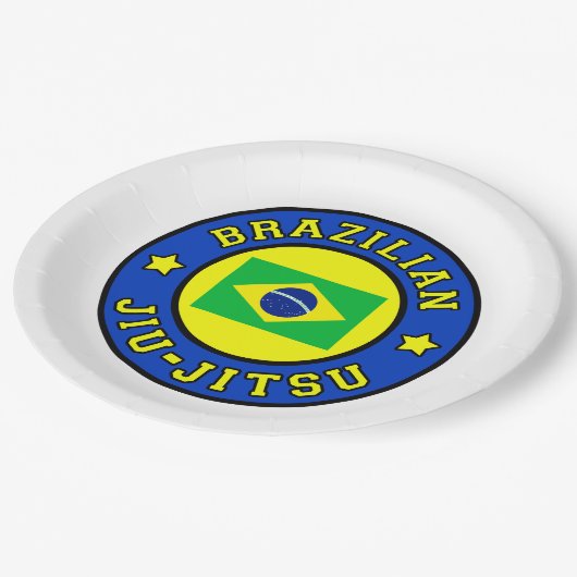 Assiettes En Carton Brésilien Jiu Jitsu (Angle)