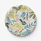 Assiettes En Carton Brève | Plaques botaniques festives (Devant)