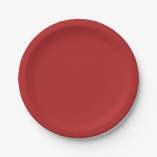 Assiettes En Carton Brick en feu rouge couleur solide ton