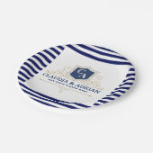 Assiettes En Carton Bride And Groom Monogram Names Elegant Weeding (Angle)