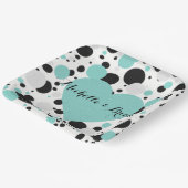 Assiettes En Carton BRIDE & Bridesmaitres Shimmer Blue Polka Dot Party (Angulaire)