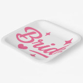 Assiettes En Carton Bride Neon rose (Angulaire)