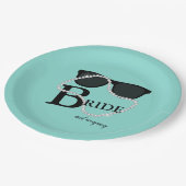 Assiettes En Carton Bride & Société Diamond Tiara Douche de partie (Angle)