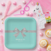 Assiettes En Carton BRIDE Touch Of Silver Personnalisé Douche Party (Fête)