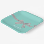 Assiettes En Carton BRIDE Touch Of Silver Personnalisé Douche Party (Angulaire)