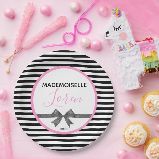Assiettes En Carton BRIDEParisian Thème Couture Douche Party (Fête)