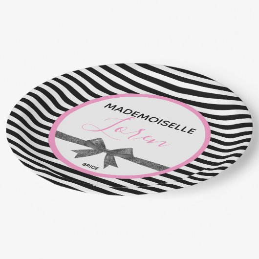 Assiettes En Carton    BRIDEParisian Thème Couture Douche Party (Angle)