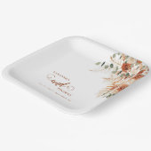 Assiettes En Carton Bright Bold Boho Pampas Floral Mariage (Angulaire)