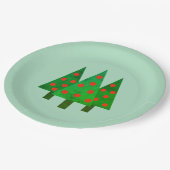 Assiettes En Carton Bright Christmas Grove on Green (Angle)